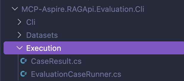 Evaluation case execution structure